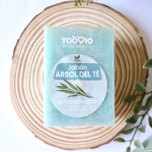 jabón solido natural de árbol del té toovio